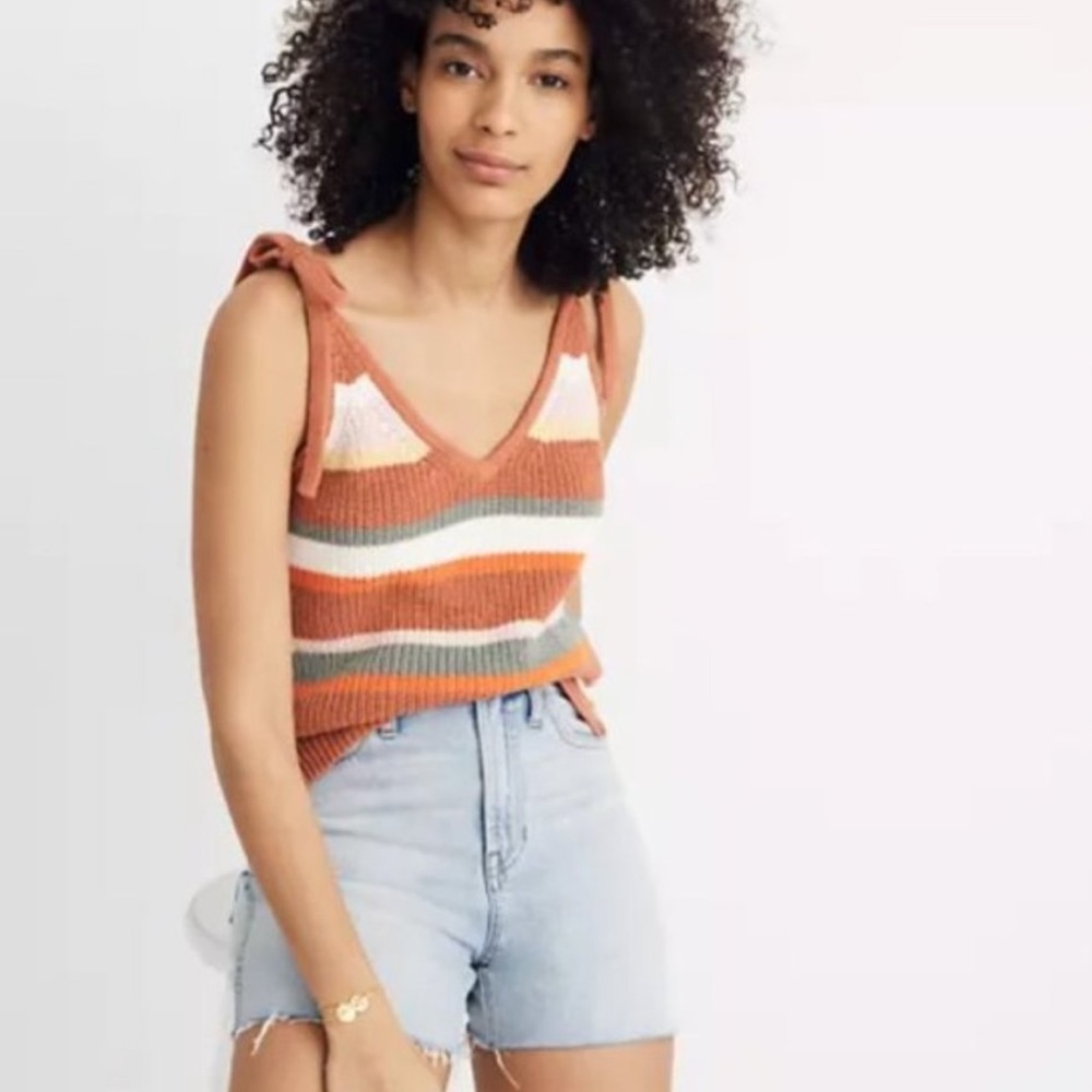 Madewell Grandfield Tie Crochet Sweater Tank